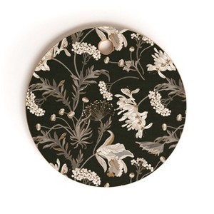Iveta Abolina Poesie French Garden Charcoal Cutting Board - Round - 1 of 3