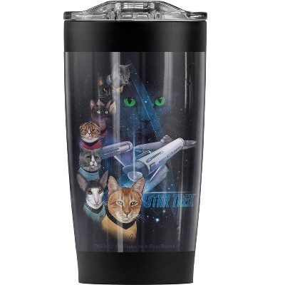 Star Trek Feline Galaxy Steel Tumbler 20oz Coffee Travel Mug