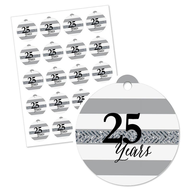 Big Dot of Happiness We Still Do - 25th Wedding Anniversary - Party Favor Gift Tags (Set of 20), 2 of 5