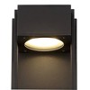 Possini Euro Design Modern Outdoor Wall Light LED Fixture Textured Black 16" Round Crystal Diffuser for Post Exterior House Porch - 3 of 4