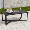 EAGLE PEAK Urban Slate Modern Outdoor Coffee Table, Weather-Resistant Steel Accent Patio Table - 2 of 4