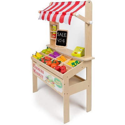 Svan Wooden Farmers Market Stand, Kids Playset