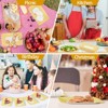Hachikiko Yellow and White Buffalo Plaid Plates, Yellow Checkered Disposable Paper Food Trays for Dessert Appetizers Snack Hotdog Rectangular Platters - 4 of 4