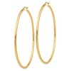 Black Bow Jewelry 2.5mm, 14k Yellow Gold Classic Round Hoop Earrings, 65mm (2 1/2 Inch) - 2 of 4
