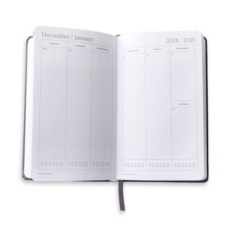 Wit &#38; Delight 2024-25 Weekly/Monthly Academic Skinny Planner 7.875&#34;x4.875&#34; Black, 2 of 12