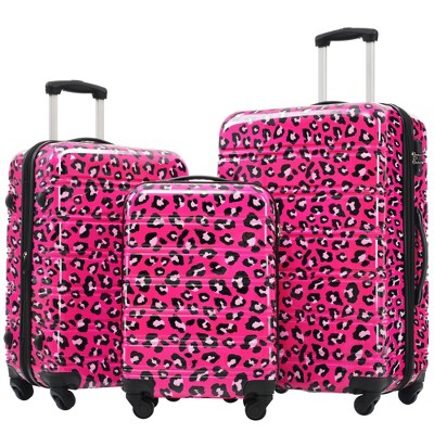 YONWAY Hardside Luggage Sets, 3 pcs Spinner Suitcase with TSA Lock Lightweight, 4-Wheel Spinner Luggage