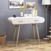 Dehaviland Modern Wood Vanity Table White/Champagne Gold - Christopher Knight Home - 2 of 4