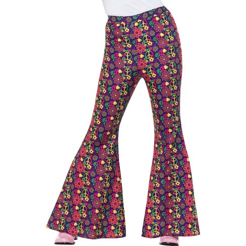Smiffy 60s Kaleidoscope Flared Trousers Women's Costume, Large