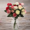 Floral Home 15.4" Cream Pink Rose Spray - 24-Piece - 3 of 3