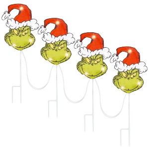 Dr. Seuss The Grinch Lightshow 4-Marker White Christmas Pathway Markers - 1 of 3