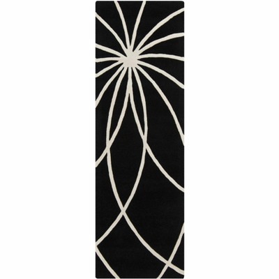 Hauteloom Davison Black Geometric Wool Carpet