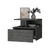 Grungis Modern Floating Wood Nightstands with 1 Drawer,Wall Mounted Nightstands with 2-Tier Shelf for Living Room,Bedroom - 4 of 4
