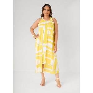 ashley stewart plus size dresses Casual  knit dress features a sexy cutout with a sleek bar embellishment plus side slit pockets for that effortless cool factor Clearance Dresses  Ashley Stewart