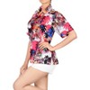 LA LEELA Button Down Shirt for Women Casual Summer Beach Party Short Sleeve Hawaiian TShirts Dress Tops Tee Shirts Blouses for Women - 3 of 4