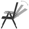 vidaXL Black Folding Patio Chair Set - Adjustable Reclining Back with Comfortable Textilene Seats Outdoors Garden Furniture - 4 of 4