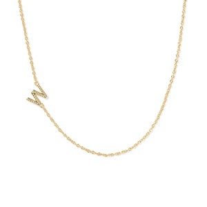 Kendra Scott 14K Gold Over Brass Mini "W" Initial Pendant Necklace - Gold - 1 of 3