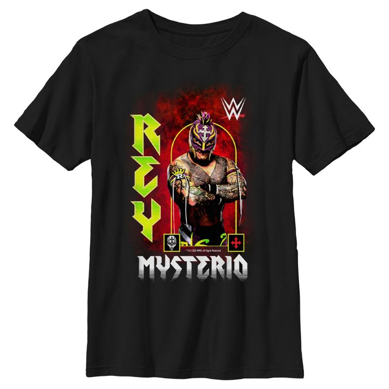 Boy's WWE Rey Mysterio Poster T-Shirt, 1 of 6