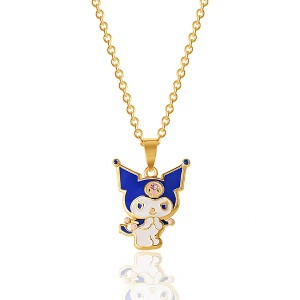 Sanrio Hello Kitty Brass Silver or Gold Plated Enamel Necklace - 18'' Chain, Officially Licensed Authentic - 1 of 4