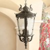 John Timberland Casa Marseille Rustic Outdoor Hanging Light Black Scroll 26 1/4" Clear Water Glass Damp Rated for Post Exterior Barn Deck House Porch - 2 of 4