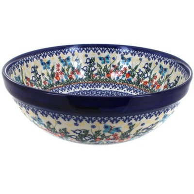 Blue Rose Polish Pottery Garden of Eden Medium Serving Bowl