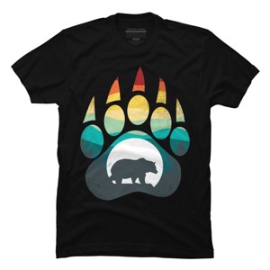 Men's Design By Humans Bear Footprint By jun_salazar216 T-Shirt - 1 of 2