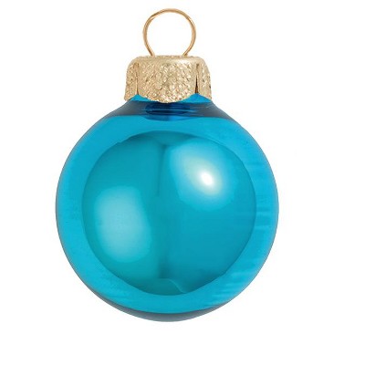 Northlight 12ct Shiny Glass Ball Christmas Ornament Set 2.75" - Turquoise Blue