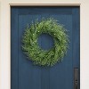 Puleo 24" Pre-Lit Battery-Operated Artificial Flocked Wreath with Twinkle Rice Lights - 2 of 4