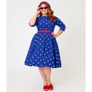 retro swing dress plus size Unique Vintage Plus Size Dresses for Women