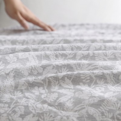 Koya Bay Gray King Cotton Percale Sheet Set