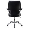 Vynxaria Black and Chrome Height Adjustable Swivel Office Chair - 4 of 4
