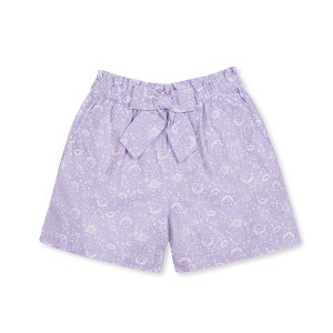 Hope & Henry Girls' Pull-On Cinched Waist Linen Short, Kids - 1 of 4