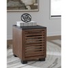 Signature Design by Ashley Kallari  Chairside End Table Two Tone Wood Storage Cabinet, Warm Brown - 3 of 4