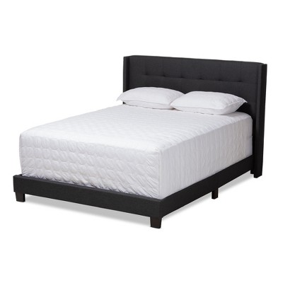 Lisette Fabric Upholstered Bed - Baxton Studio