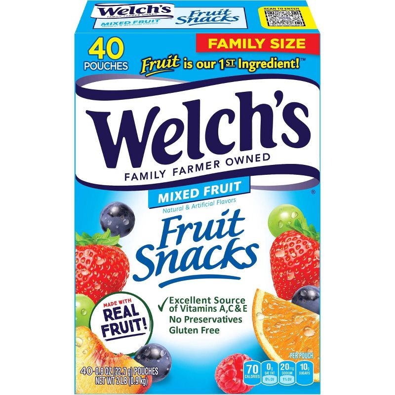 Welch&#39;s Fruit Snacks Mixed Fruit - 32oz/40ct, 1 of 9