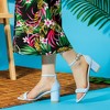 Allegra K Women's Chunky Heels Ankle Strap Braided Instep Strap Heel Sandals - 3 of 4