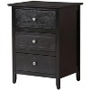 NicBex Nightstand with 3 Drawers,15 inch Bedside Table with Metal Round Handles and  Wood Legs,Modern Side Table for Bedroom,Living Room - image 3 of 4