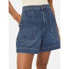 Imily Bela Womens High Waisted Denim Shorts Wide Leg Casual Summer Jean Shorts with Pockets - 2 of 4