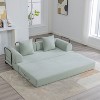 KTMBDW Sleeper Sofa Bed, Corduroy Folding Mattress Couch with Fixed-Shape Frame, Floor Sofa Lounge Couch for Living Room Bedroom - 2 of 4