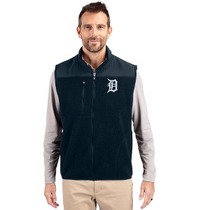 Detroit Tigers Cutter & Buck Cascade Eco Fleece Mens Vest - 1 of 1