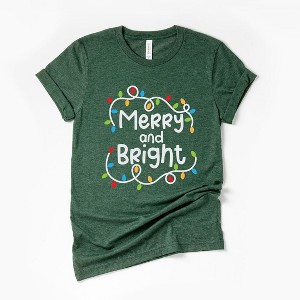 Simply Sage Market Women's Merry and Bright Lights Short Sleeve Graphic Tee - 1 of 4