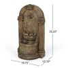 NAYSAYE Fountain Classic Two Tier Spout Design with Timeless Stone Inspired Style for Garden Patio Outdoor, Light Brown, 12.1"*35.25"*24.96" - 3 of 4