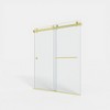 Cesicia 55-59x72 inches Brushed Gold Double Sliding Shower Door - 2 of 4