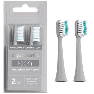 AquaSonic Icon Electric Toothbrush Replacement Brush Heads - 2 Pack - 1 of 1