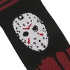 Friday The 13Th Black Light Jason Mask Mens Athletic Crew Socks - 4 of 4
