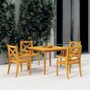 vidaXL Patio Table Outdoor Dining Table for Backyard Lawn Solid Wood Acacia - 2 of 4