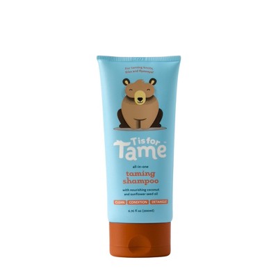 T is for Tame - 3-in-1 Baby Shampoo, Tear-Free, Cleanses, Conditions, Detangles with Plant-Based Ingredients, Frizz-Control, 6.76 fl oz