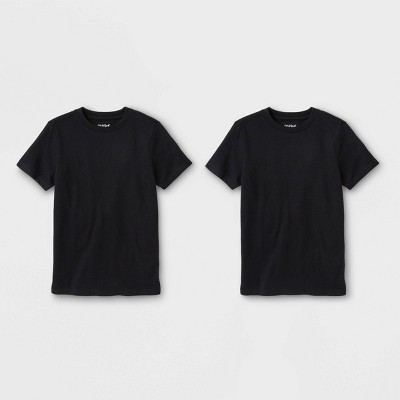 Boys' 2pk Short Sleeve T-Shirt - Cat & Jack™ Black XL