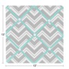 Sweet Jojo Designs Boy, Girl, Unisex/Gender Neutral Fabric Photo Memo Board Zig Zag Grey White and Turquoise - 3 of 3