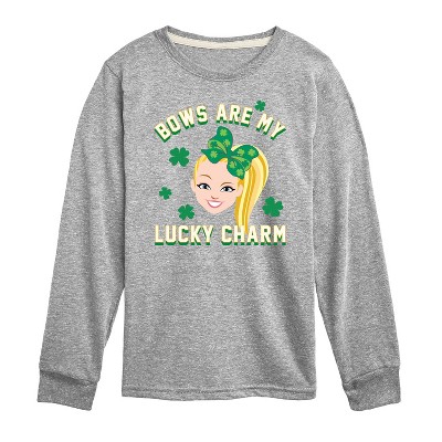 JoJo Siwa Lucky Charm Long Sleeve Graphic T-Shirt - Athletic Heather - 4T