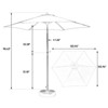 Aukfa 9FT Outdoor Patio Umbrella with Crank & Tilt - 6 Ribs Market Umbrella for Deck, Pool, Backyard ,Multicolor - 3 of 4